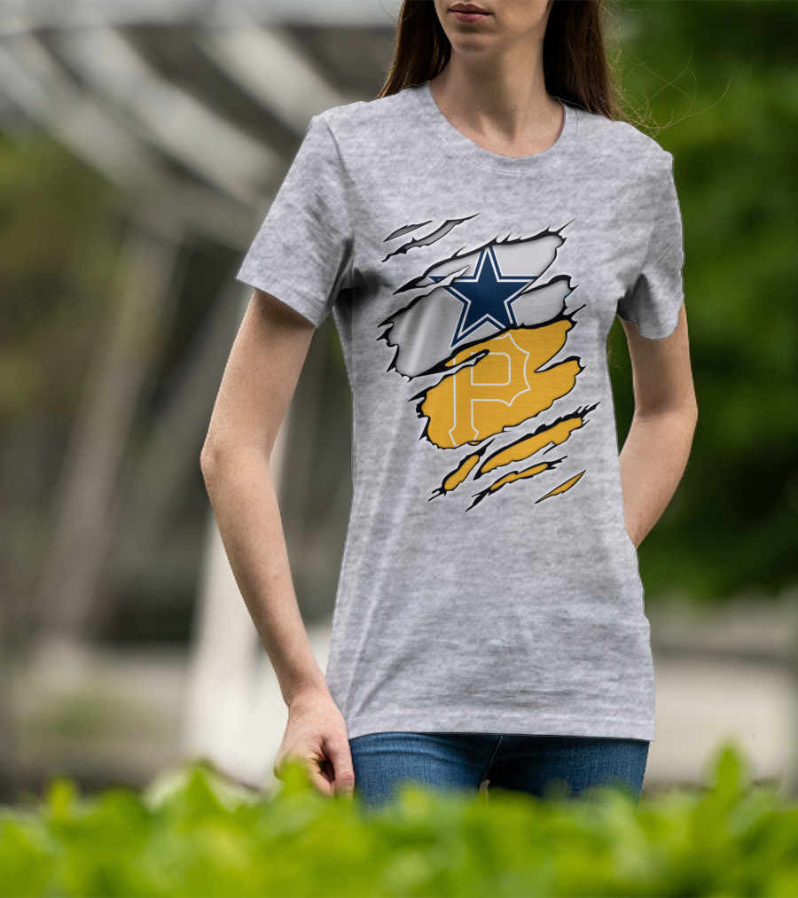 Dallas Cowboys Star Pittsburgh Pirates P Logo Fusion T-Shirt