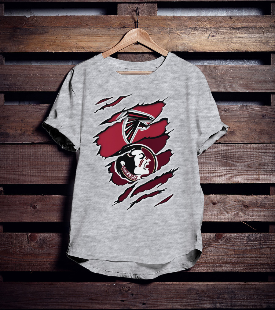 Falcons Seminoles Claw Marks Fan Collaboration T-Shirt