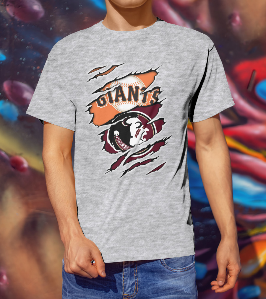 Giants Seminoles Baseball Native American Image Iconic T-Shirt
