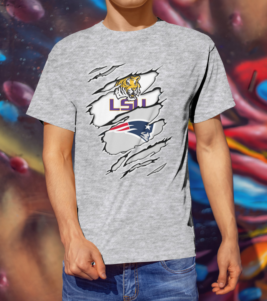 LSU Tigers Patriots Scratch Claw Marks T-Shirt