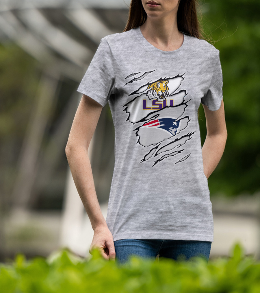 LSU Tigers Patriots Scratch Claw Marks T-Shirt
