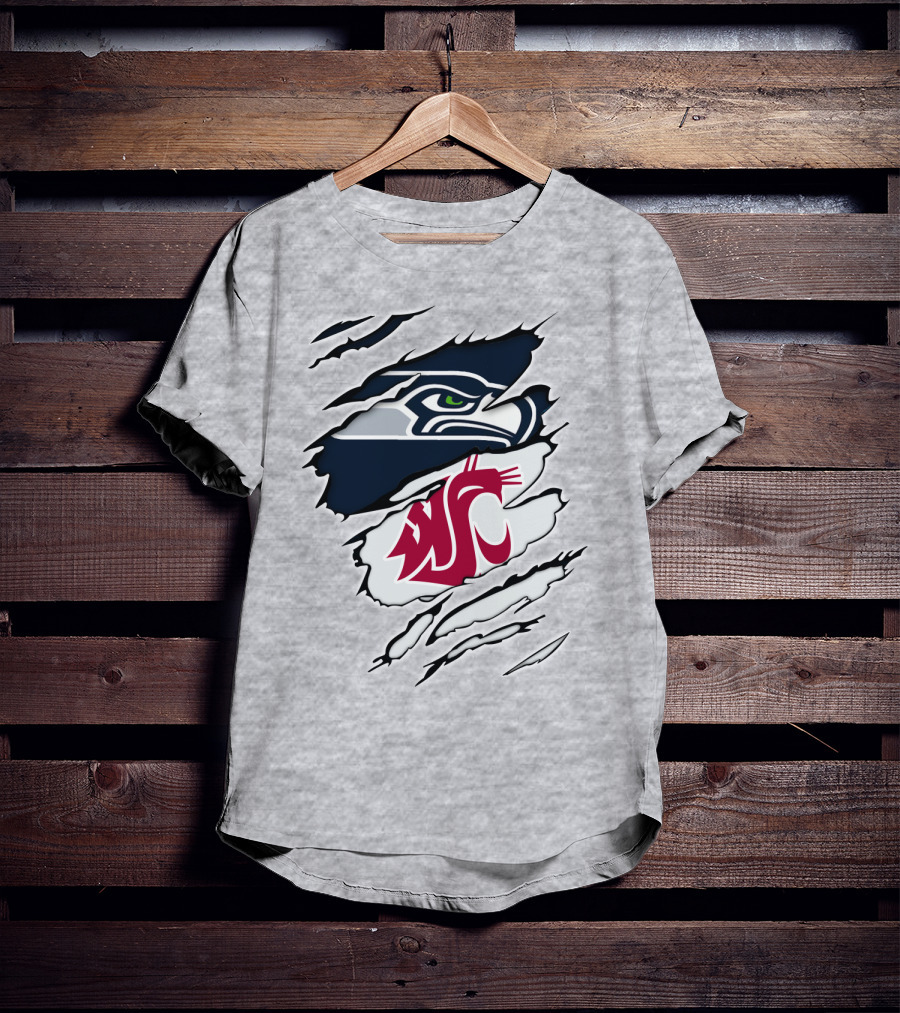 Seahawks Cougars Ripped T-Shirt