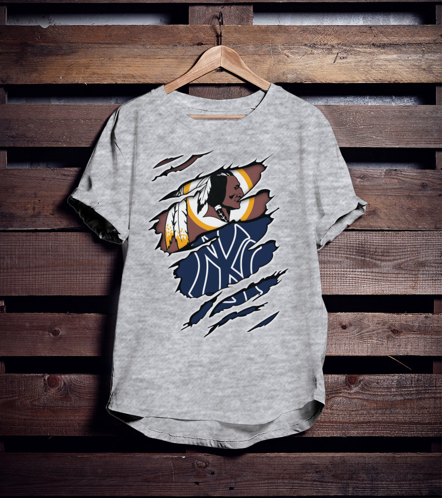 Redskins Yankees Logo Mashup T-Shirt