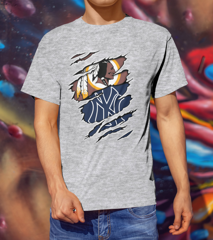 Redskins Yankees Logo Mashup T-Shirt