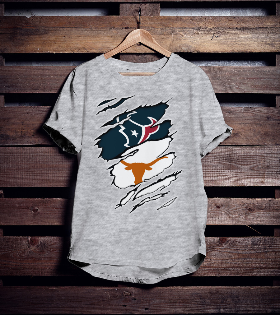 Texans Longhorns Logo Fusion T-Shirt
