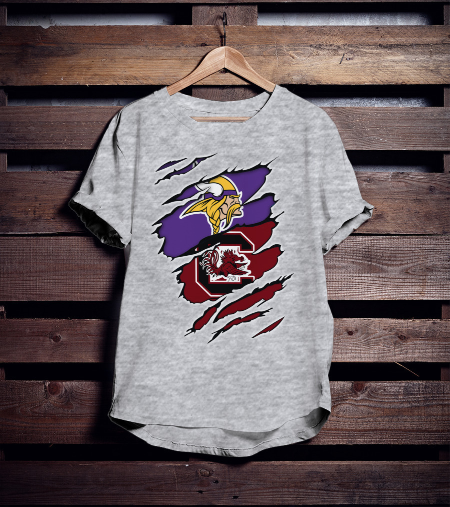 Minnesota Vikings South Carolina Gamecocks Claw T-Shirt