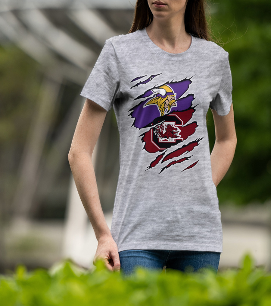Minnesota Vikings South Carolina Gamecocks Claw T-Shirt