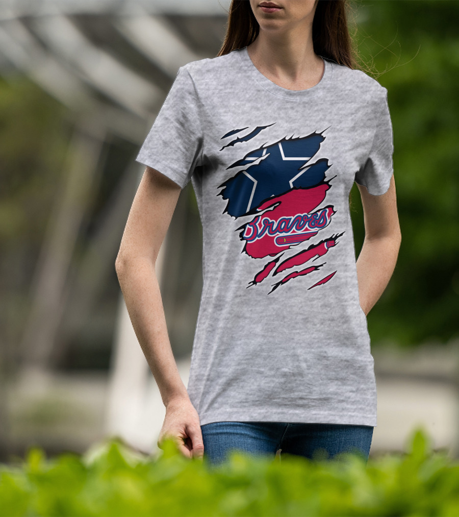 Cowboys Star Braves Logo Mashup T-Shirt