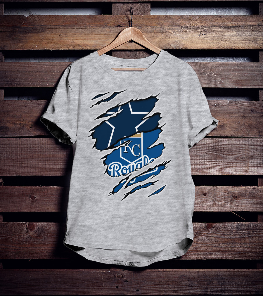 Cowboys KC Royals Texas Star Claw Marks T-Shirt