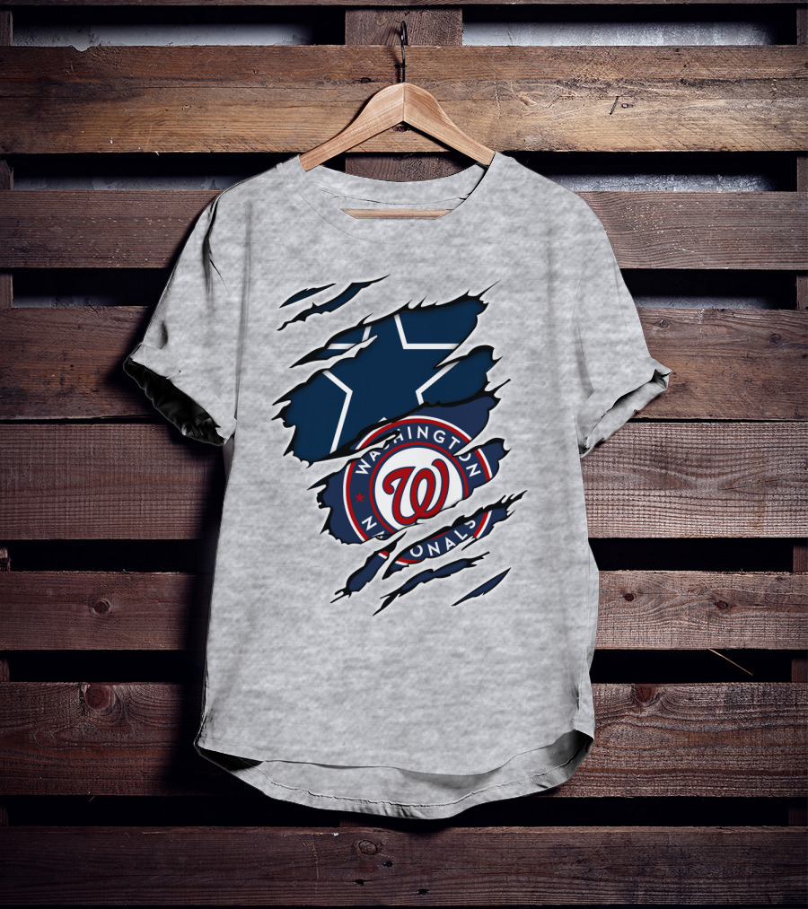 Dallas Cowboys Washington Nationals Crossover T-Shirt