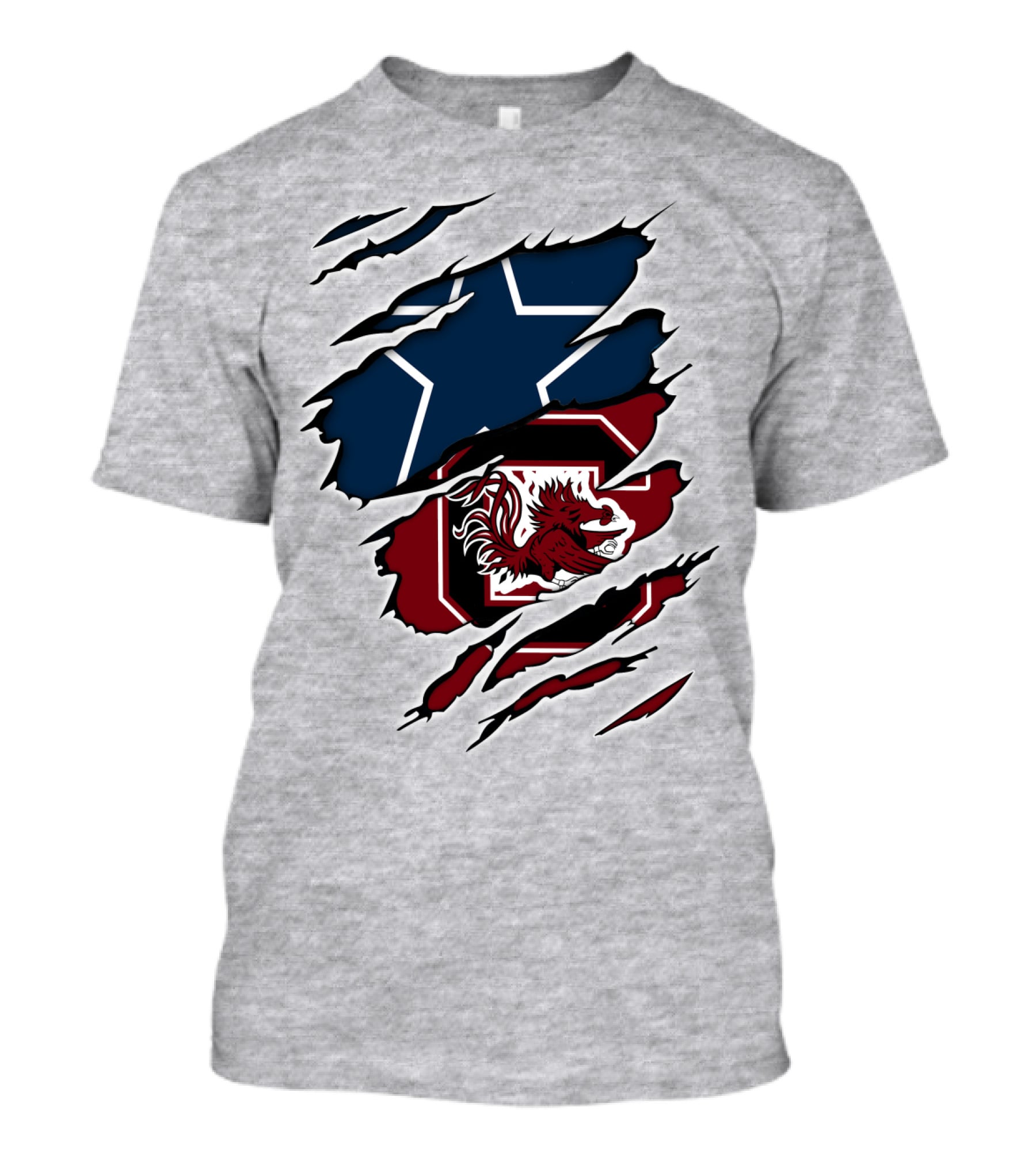 Cowboys Gamecocks Star Logo Mashup T-Shirt