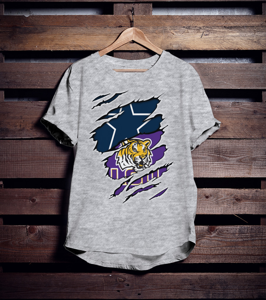 Dallas Cowboys LSU Tigers Combine T-Shirt
