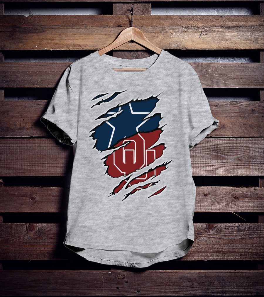 Oklahoma Cowboys OU Texas Star Rivalry T-Shirt