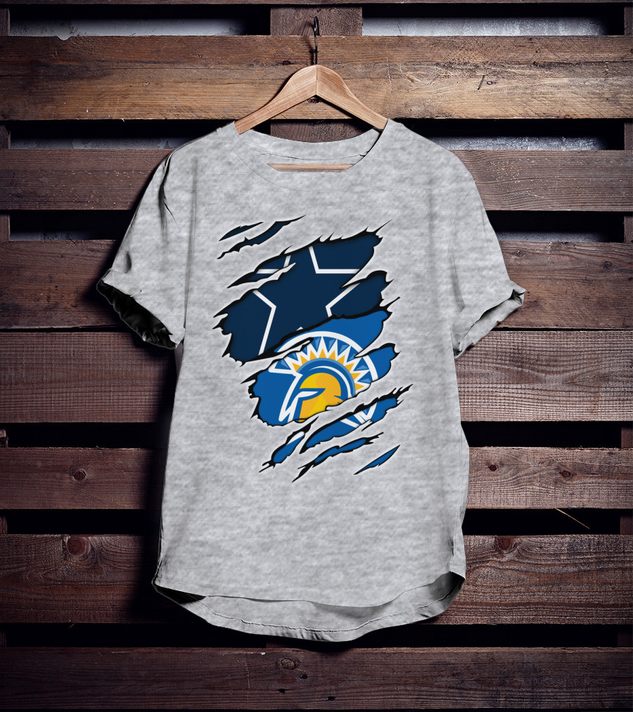 Dallas Cowboys San Jose State Spartans Fan Crossover T-Shirt