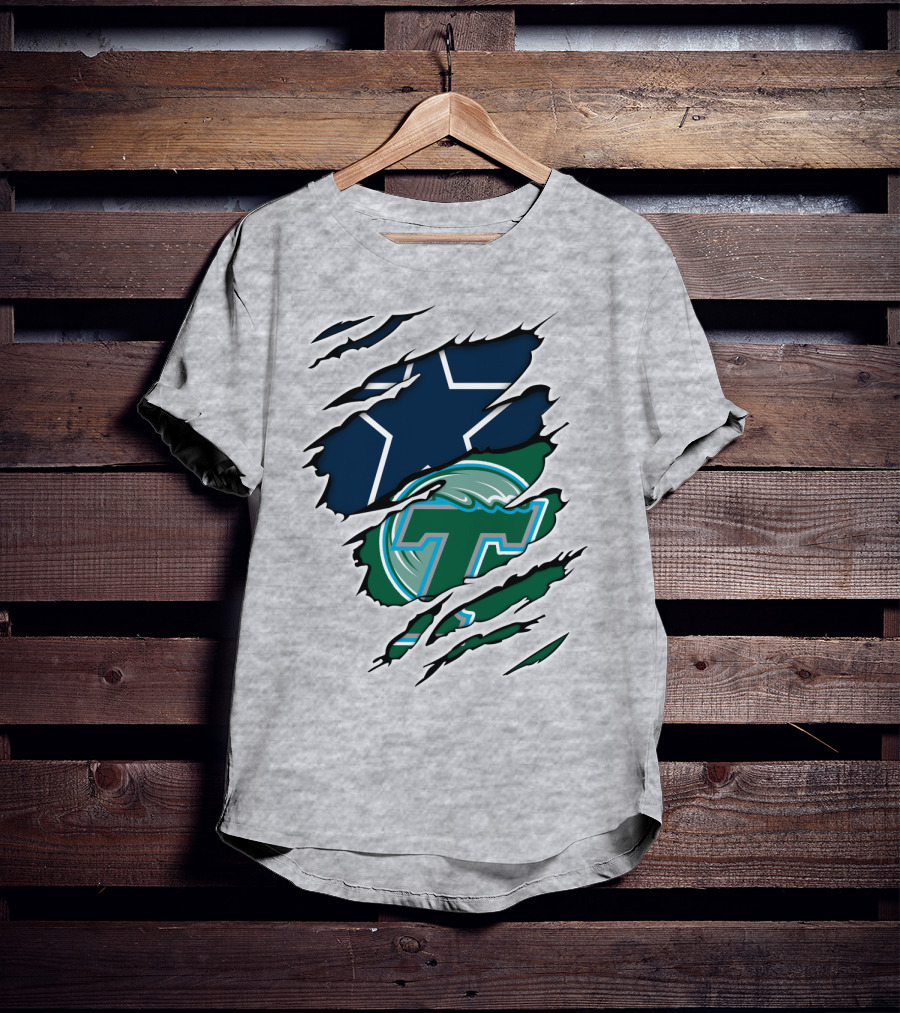 Cowboys Tulane Tornado Waves Star T-Shirt