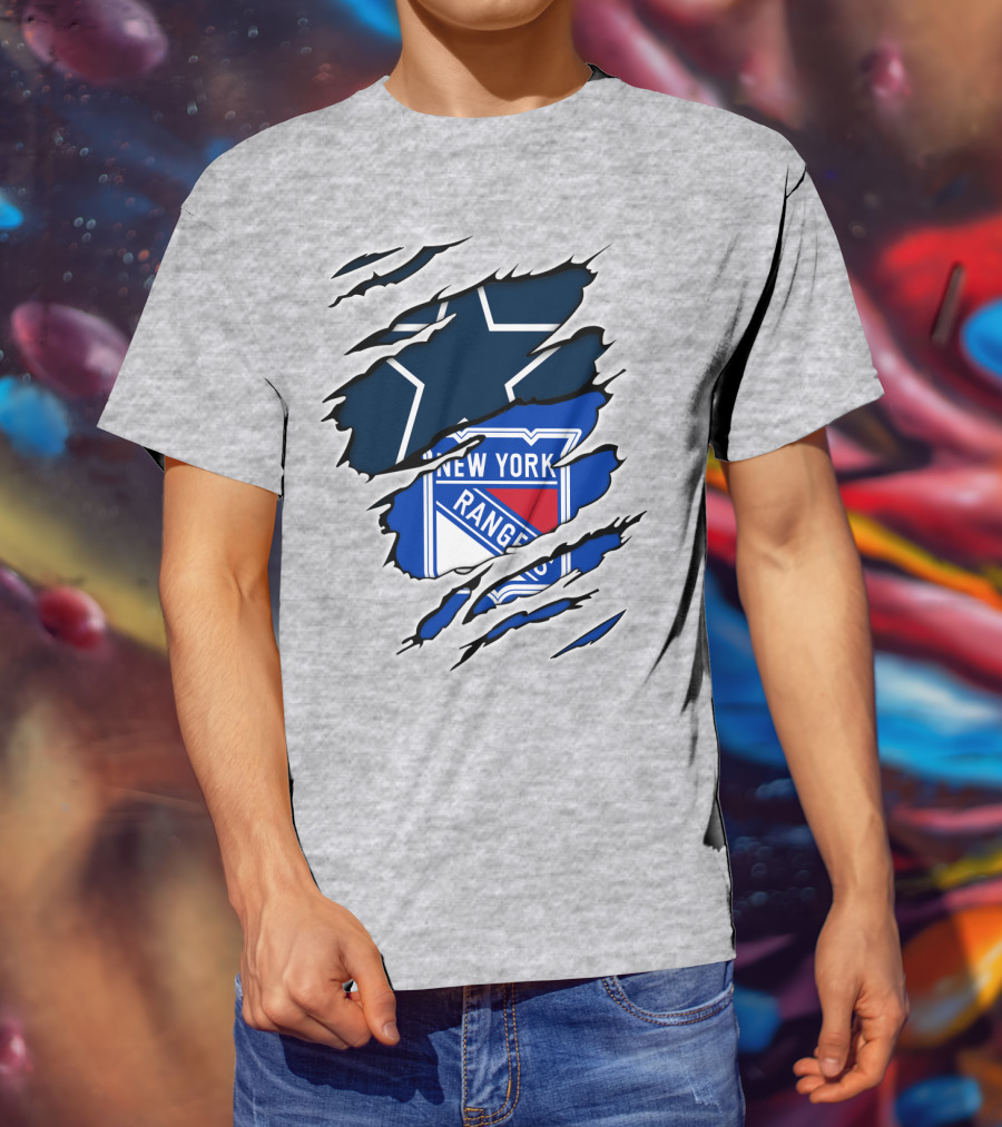 Cowboys Star New York Rangers Fusion T-Shirt