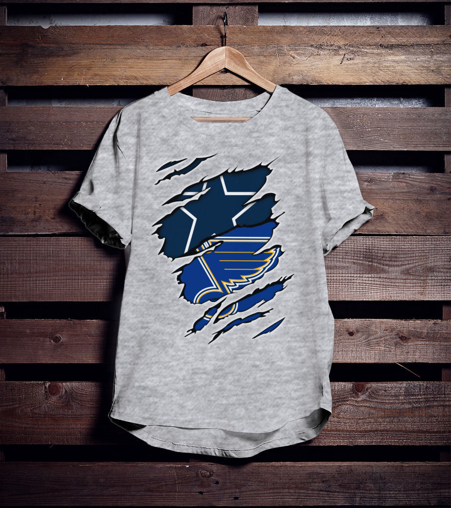 Cowboys Blues Dallas Stars St. Louis Blues T-Shirt