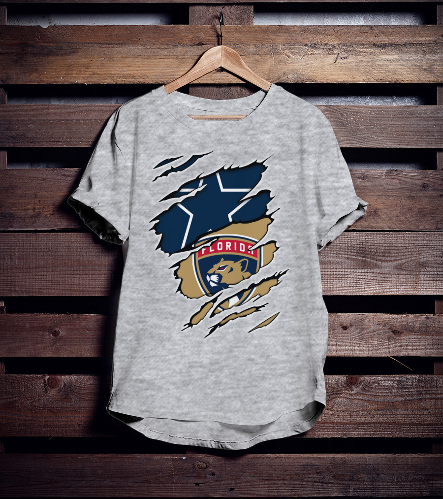Dallas Cowboys Florida Panthers Emblem Fusion T-Shirt