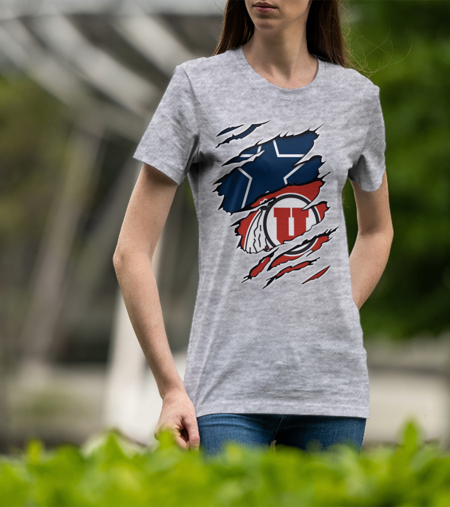 Cowboys Utah Utes Star Claw Rip T-Shirt