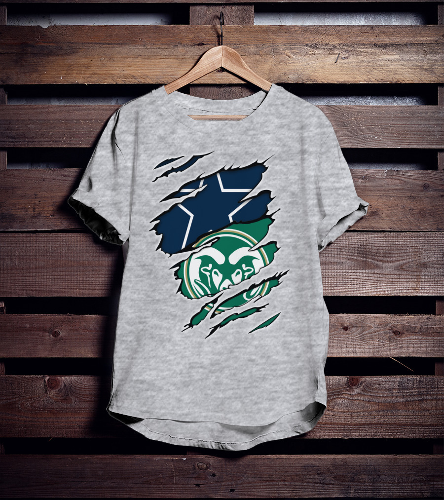 Cowboys Rams Star Logo Fusion T-Shirt