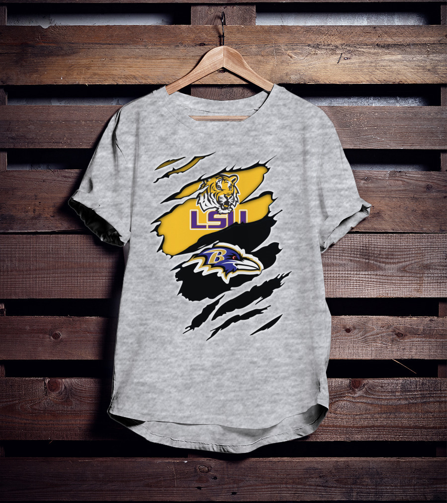 LSU Tigers Baltimore Ravens Claw T-Shirt