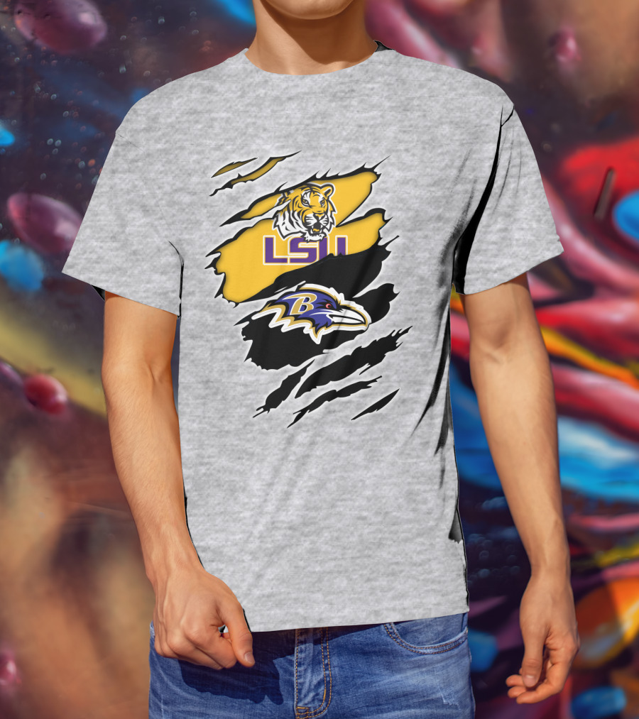 LSU Tigers Baltimore Ravens Claw T-Shirt