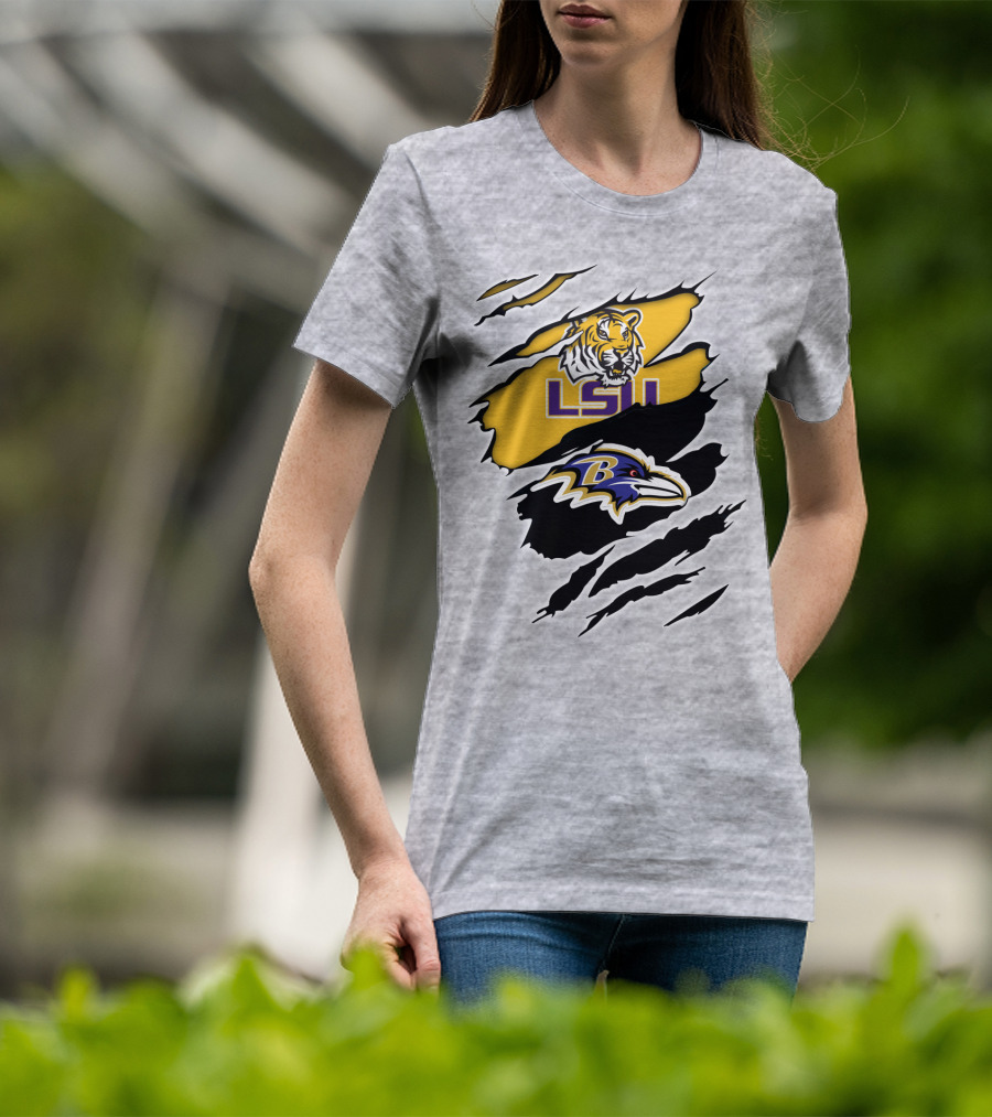 LSU Tigers Baltimore Ravens Claw T-Shirt