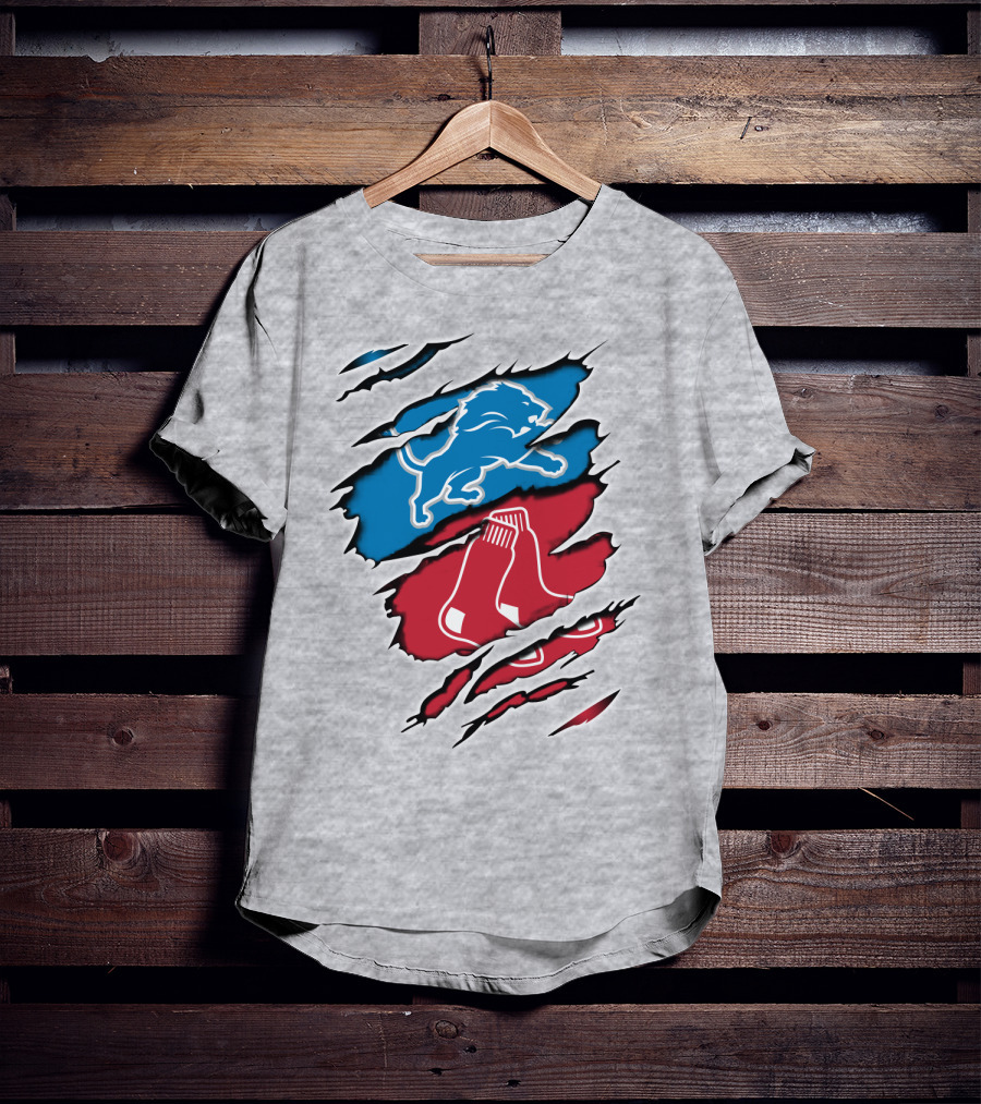 Lions Redsox Sports Crossover T-Shirt