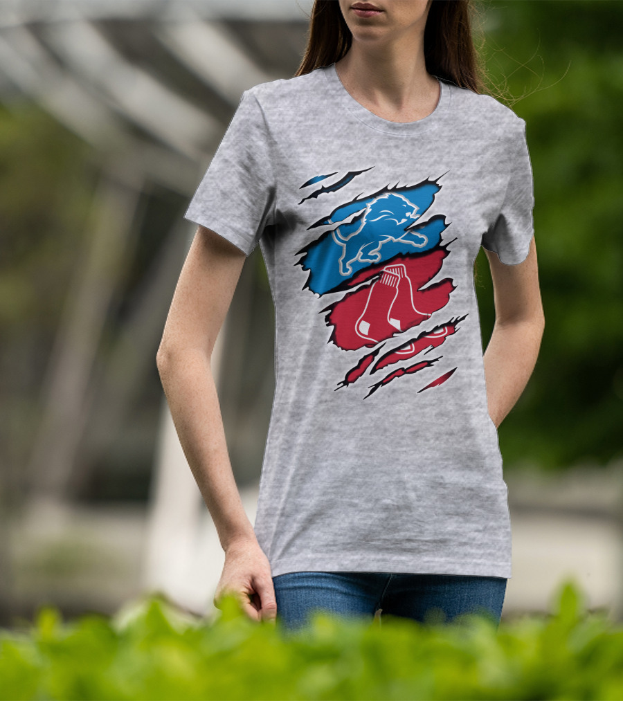 Lions Redsox Sports Crossover T-Shirt