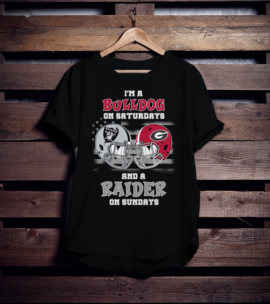 I'm A Bulldog On Saturdays And A Raider On Sundays T-Shirt