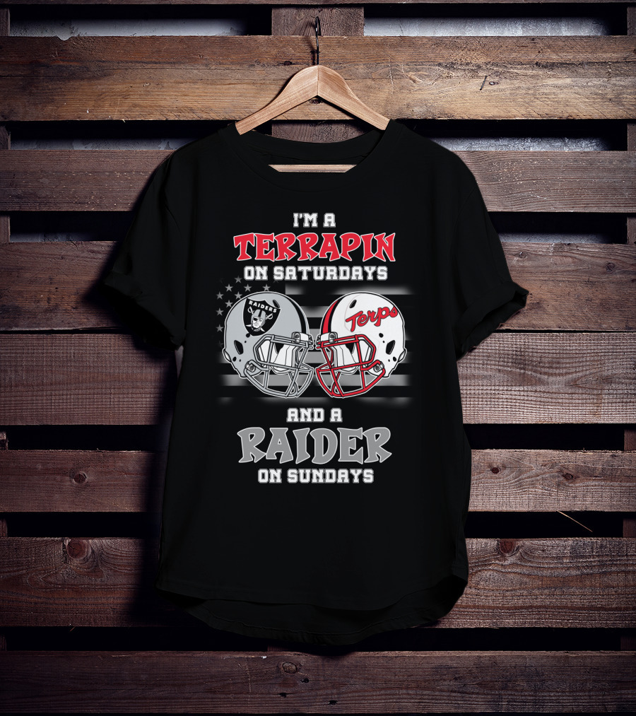 Terrapin Raiders Helmet Saturdays And Sundays Football Fan Gear T-Shirt