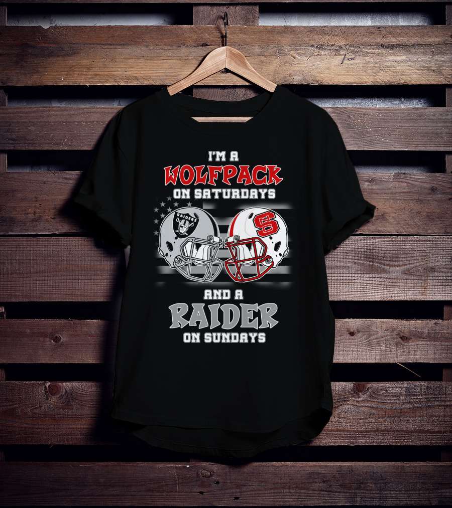 I'm A Wolfpack On Saturdays And A Raider On Sundays T-Shirt