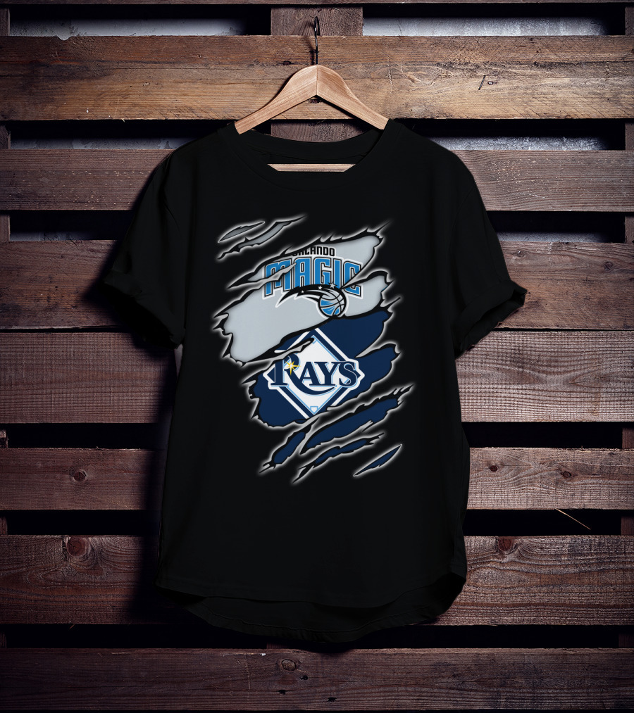 Orlando Magic Tampa Bay Rays Collaboration T-Shirt