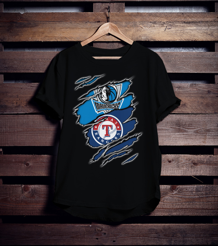 Mavericks Rangers Texas Rip Claw T-Shirt