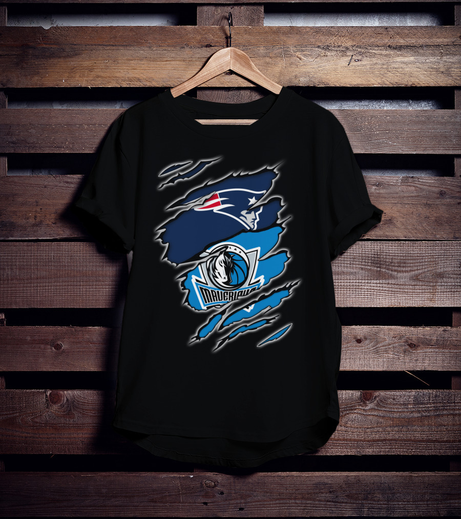 Patriots And Mavericks NFL NBA Football Basketball Team T-Shirt