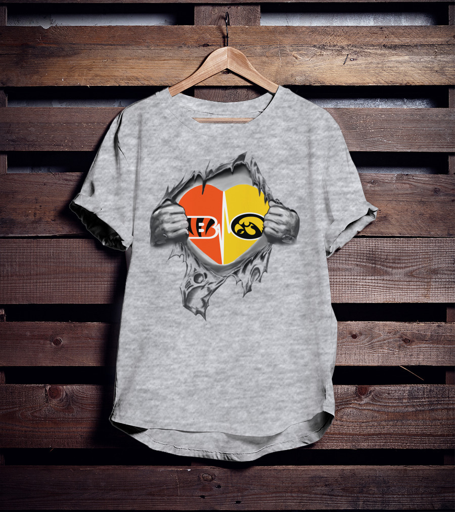 Hawkeyes Bengals Heartbeat T-Shirt