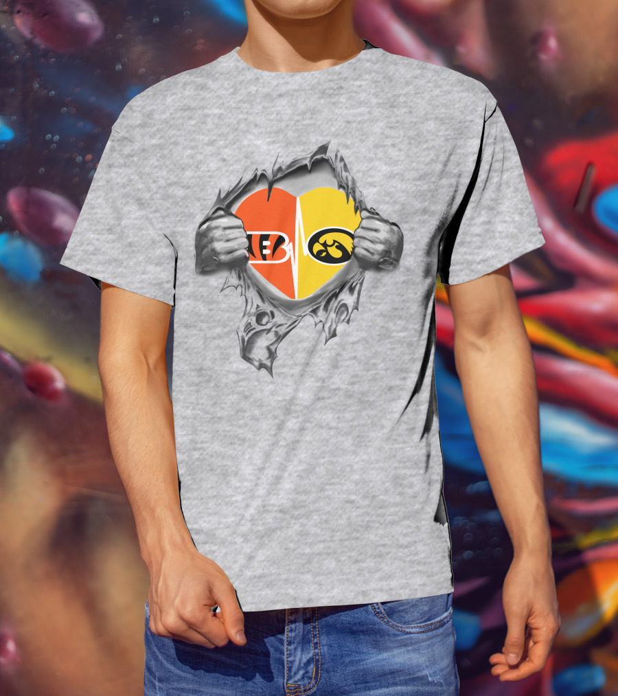 Hawkeyes Bengals Heartbeat T-Shirt