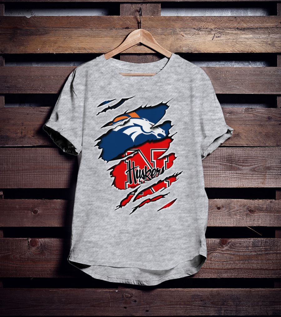 Broncos Huskers Broncos Huskers T-Shirt