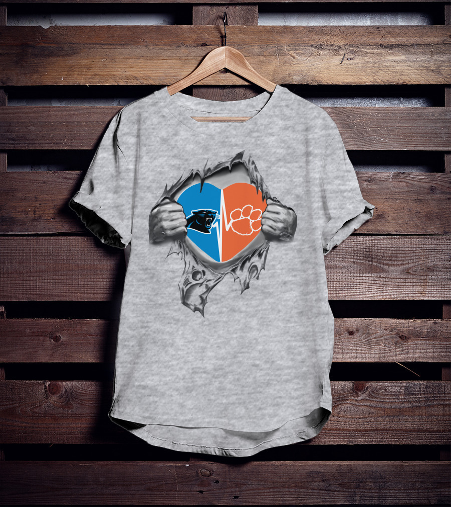 Panthers Clemson Heartbeat Split T-Shirt
