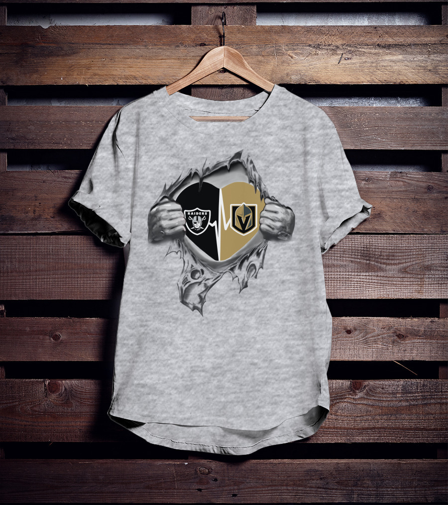 Golden Knights Raiders Heartbeat Fans Passion T-Shirt