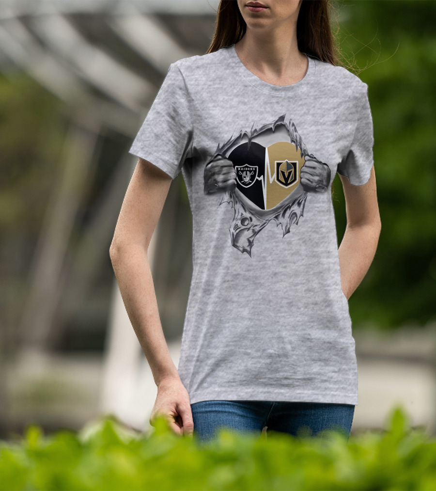 Golden Knights Raiders Heartbeat Fans Passion T-Shirt