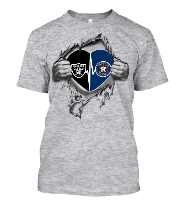 Houston Astros Raiders Heartbeat Loyalty T-Shirt