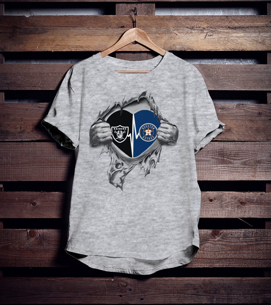 Houston Astros Raiders Heartbeat Loyalty T-Shirt