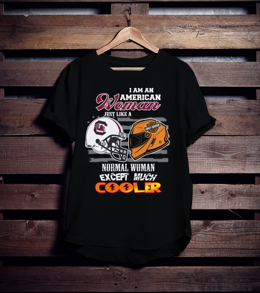 American Woman Gamecocks Harley Davidson Cooler T-Shirt