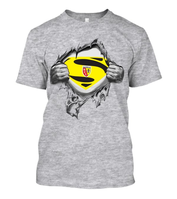 RC Lens Superman Shield Emblem With Hands Ripped T-Shirt