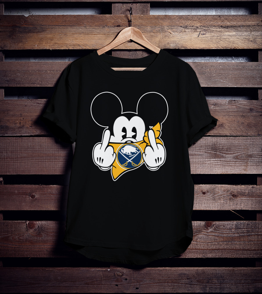 Sabres Mouse Middle Finger Gesture T-Shirt