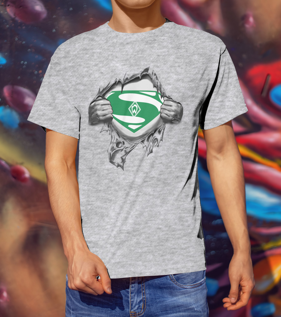 DFL SV Werder Bremen Superman Logo Rip T-Shirt