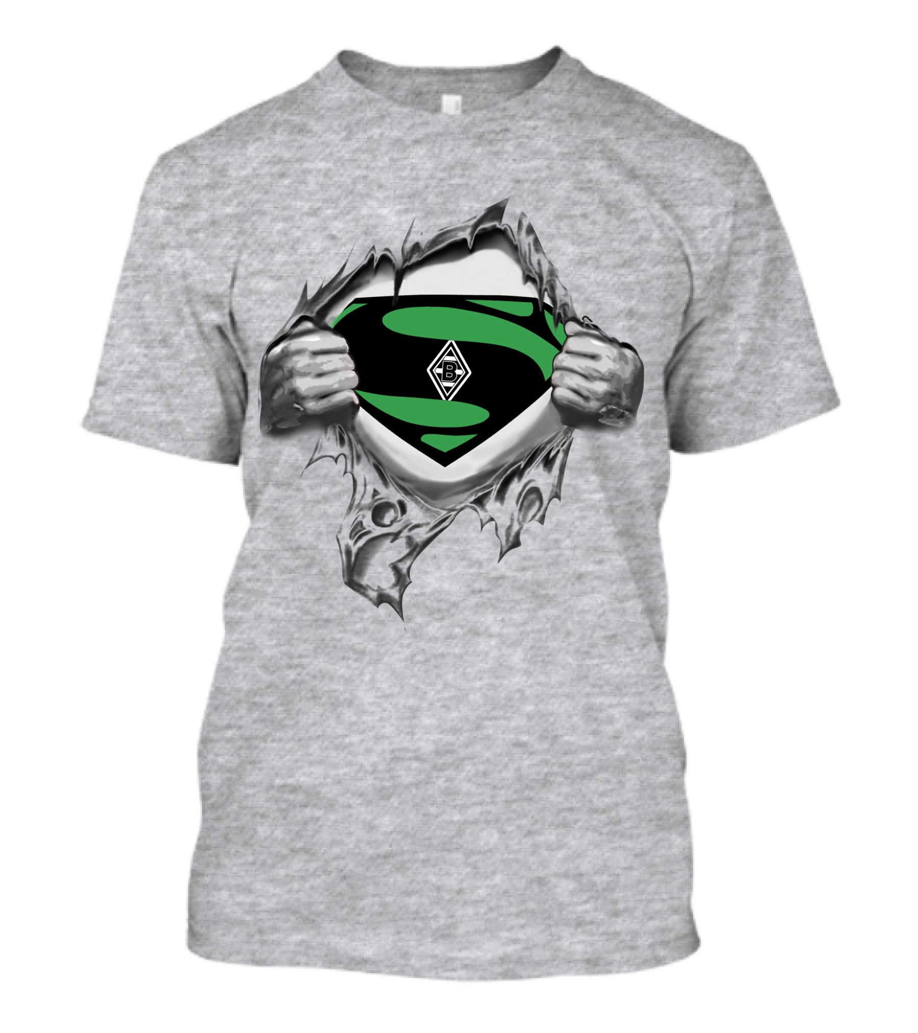 Borussia Mönchengladbach Superman Logo DFL Emerald Shield T-Shirt