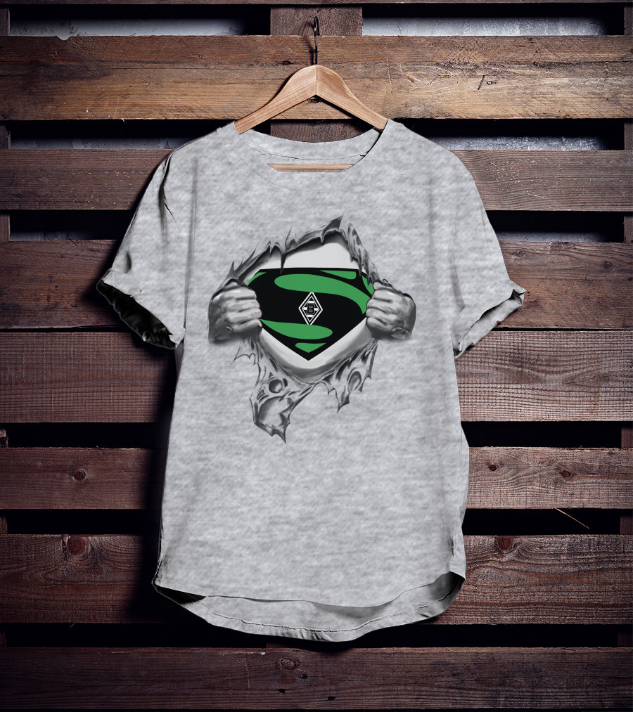 Borussia Mönchengladbach Superman Logo DFL Emerald Shield T-Shirt