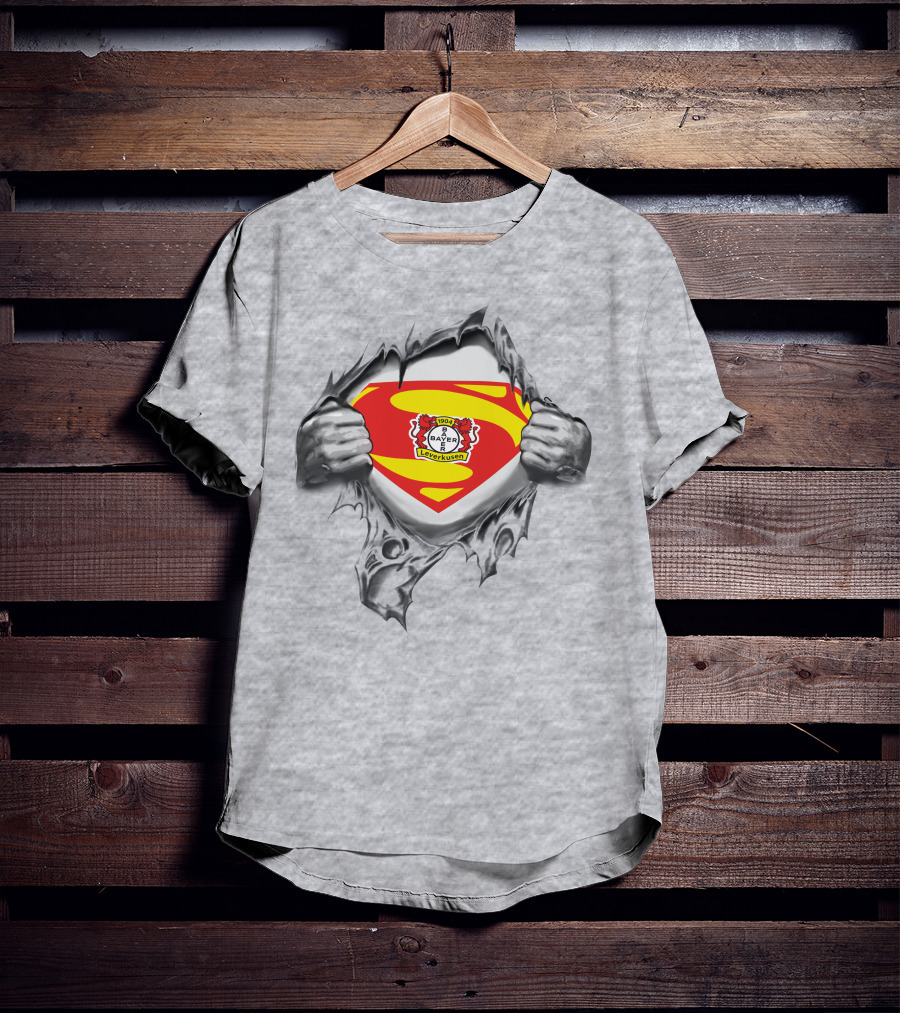 Superman Bayer 04 Leverkusen DFL Logo Tear T-Shirt